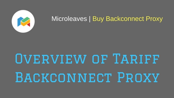 Tariff Backconnect proxy