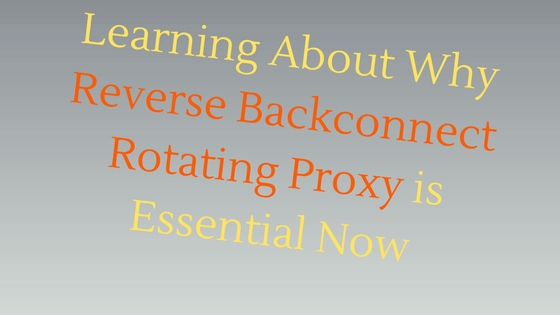 why reverse backconnect rotating proxy is essential